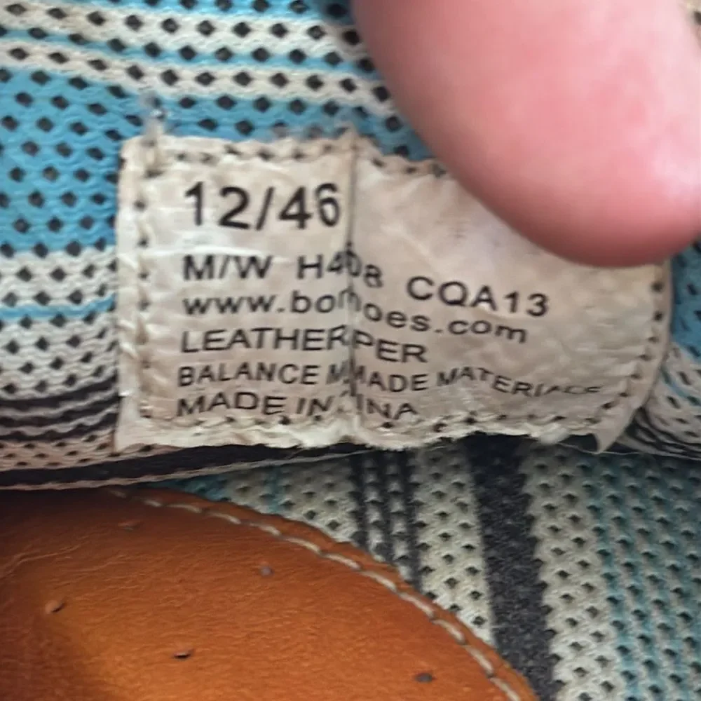 Born Men's Orange‎ Leather Boat Shoes Sz 12